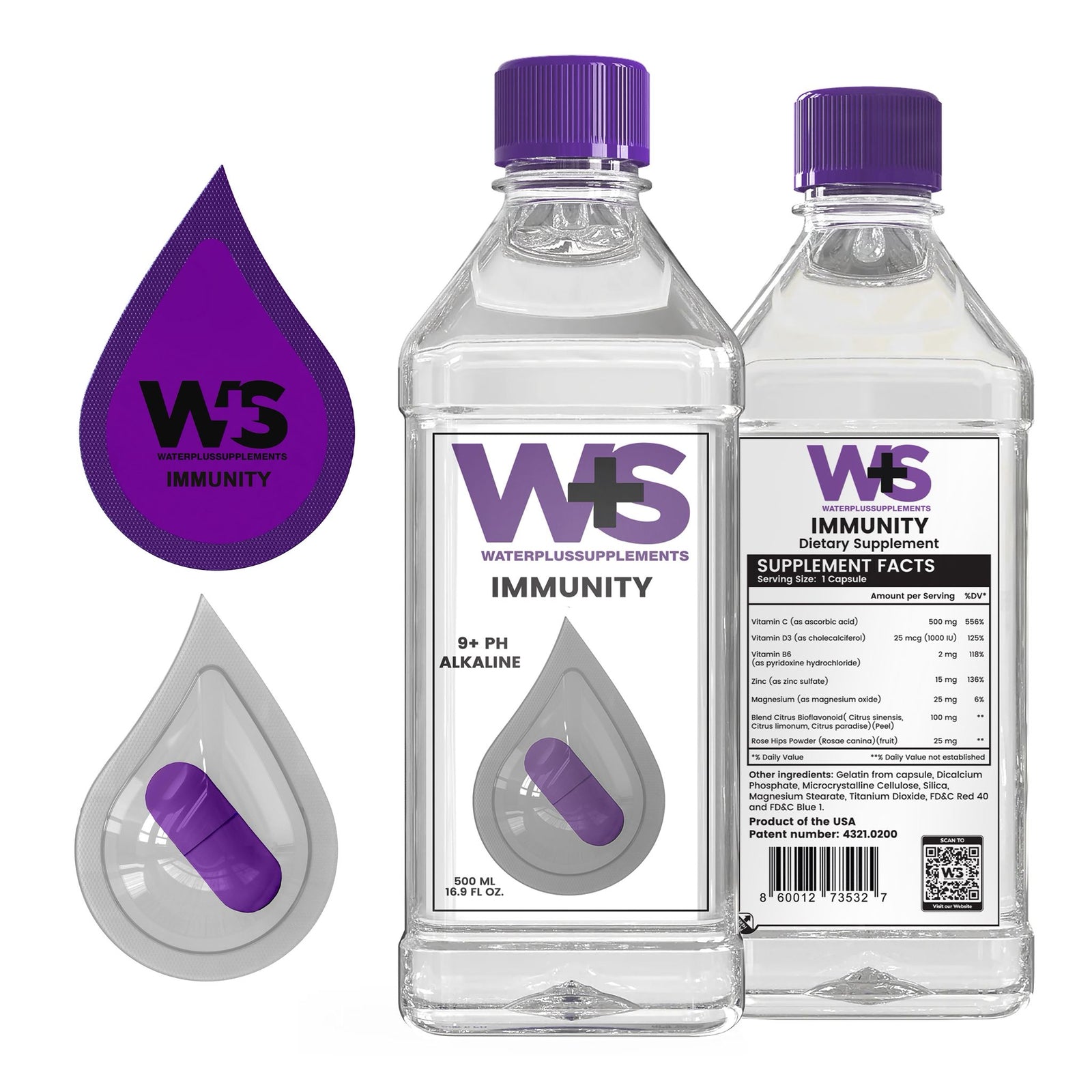 Water Plus Supplements – Complete Variety Trial Box (20 Bottles) (5 Energy • 5 Immunity • 5 Multivitamin • 5 Sleep)